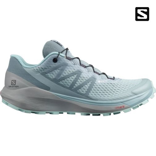 Salomon Sense Ride 4 GTX Invisible Fit Women's Trail Running Shoes Light Blue | 072-ZIESHB