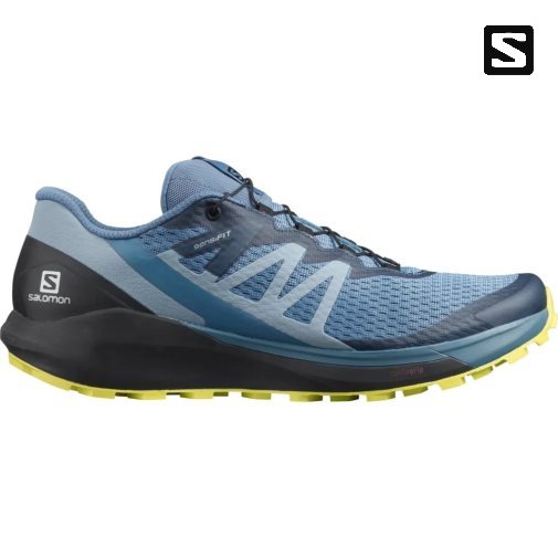 Salomon Sense Ride 4 Men's Trail Running Shoes Blue | 815-PUOAJZ