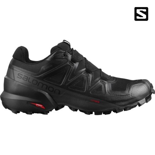 Salomon Speedcross 5 GTX Men's Trail Running Shoes Black | 463-AGZIOV