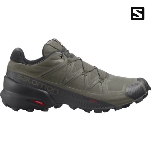 Salomon Speedcross 5 Men's Trail Running Shoes Olive | 762-OERMGJ