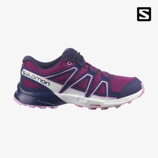 Salomon Speedcross Kids' Hiking Shoes Fuchsia / Navy | 142-CTEGKI