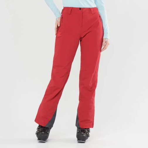 Salomon The Brilliant Women's Ski Pants Red | 841-VPGMIS