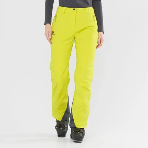 Salomon The Brilliant Women's Ski Pants Lemon | 869-HELGXP