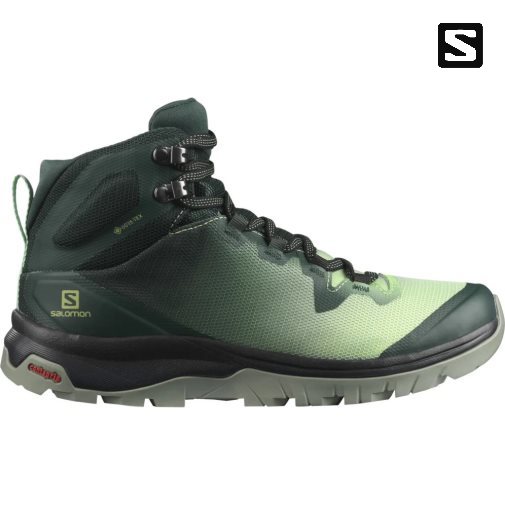 Salomon Vaya Mid GTX Women's Hiking Boots Green | 598-YRWSQK