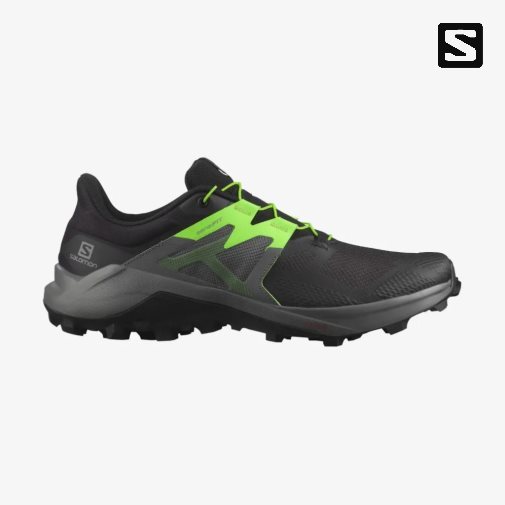 Salomon Wildcross 2 Men's Trail Running Shoes Black / Green | 754-LUAWPG