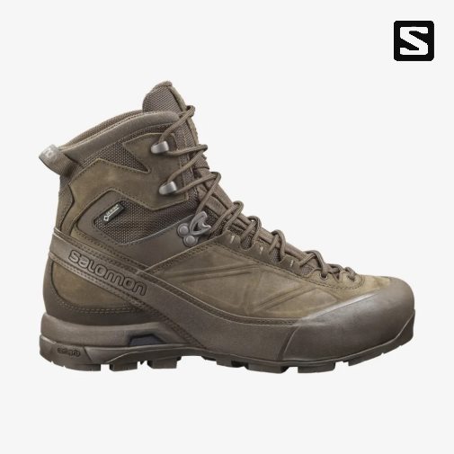 Salomon X Alp GTX Forces Men's Tactical Boots Brown | 259-EZCGJP