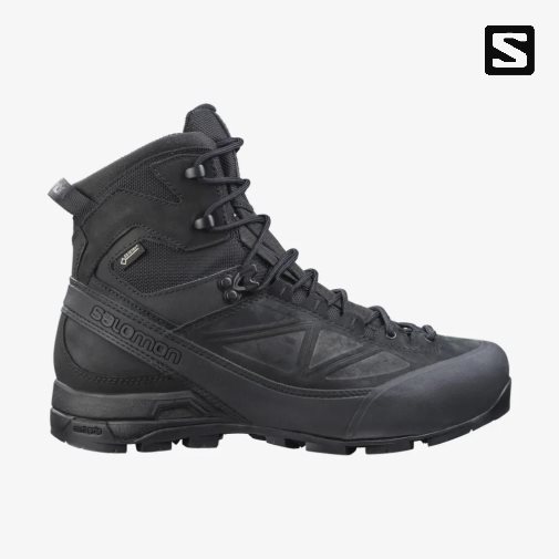 Salomon X Alp GTX Forces Men's Tactical Boots Black | 869-MXLOEY