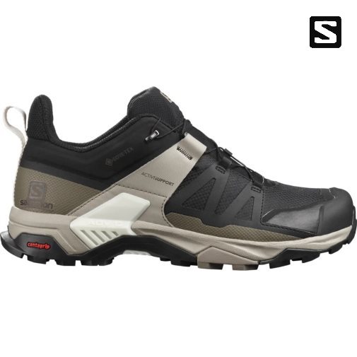 Salomon X Ultra 4 GTX Men's Hiking Shoes Black / Olive | 918-ZWFEQK