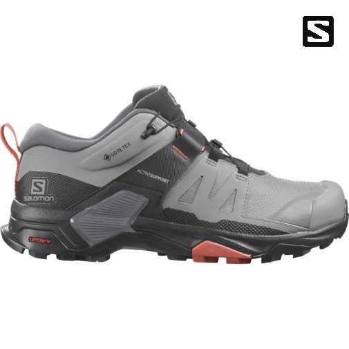 Salomon X Ultra 4 GTX Women's Hiking Shoes Grey / Black | 398-GOCJYP