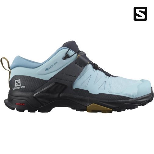 Salomon X Ultra 4 GTX Women's Hiking Shoes Light Blue / Black | 614-NBAKIC