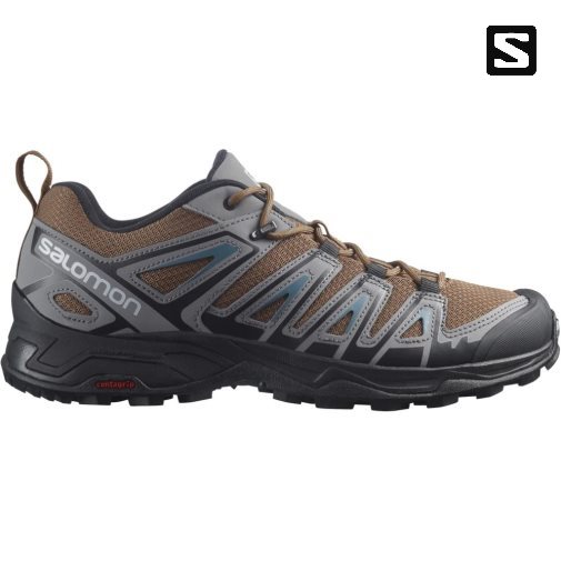 Salomon X Ultra Pioneer Men's Hiking Shoes Brown / Grey | 986-NDUAQM