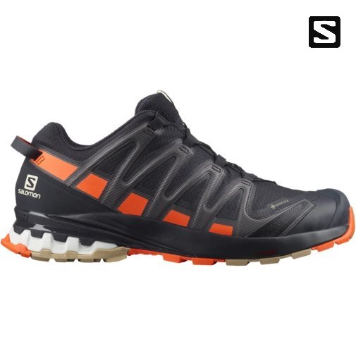 Salomon Xa Pro 3d V8 GTX Men's Trail Running Shoes Black / Orange | 018-RDPUOG