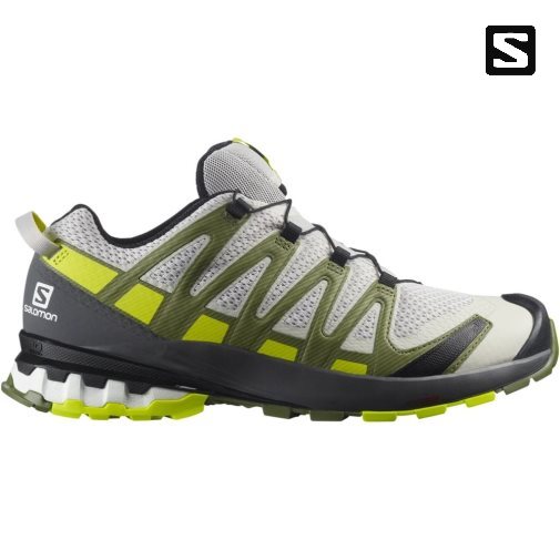 Salomon Xa Pro 3d V8 Men's Trail Running Shoes White / Olive | 783-JMBLGX