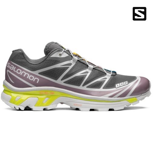 Salomon Xt-6 Men's Sneakers Dark Grey / Purple | 069-DAYFGN